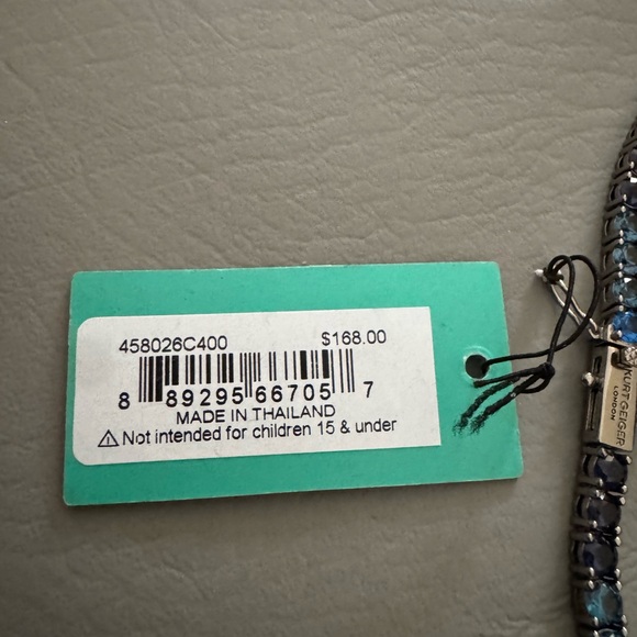 Kurt Geiger London Blue Ombré Tennis Necklace - Picture 5 of 7